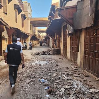 La médina de Marrakech a été secouée par le séisme. Les touristes s'y font rares. [AFP photo - HO - UNESCO]