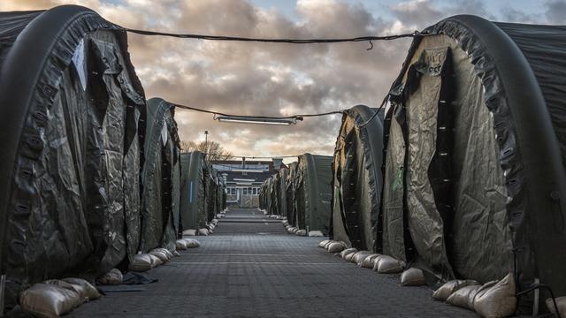 Un camp de migrant 100 km au Sud de Copenhague. [Keystone - Per Rasmussen/Polfoto via AP]