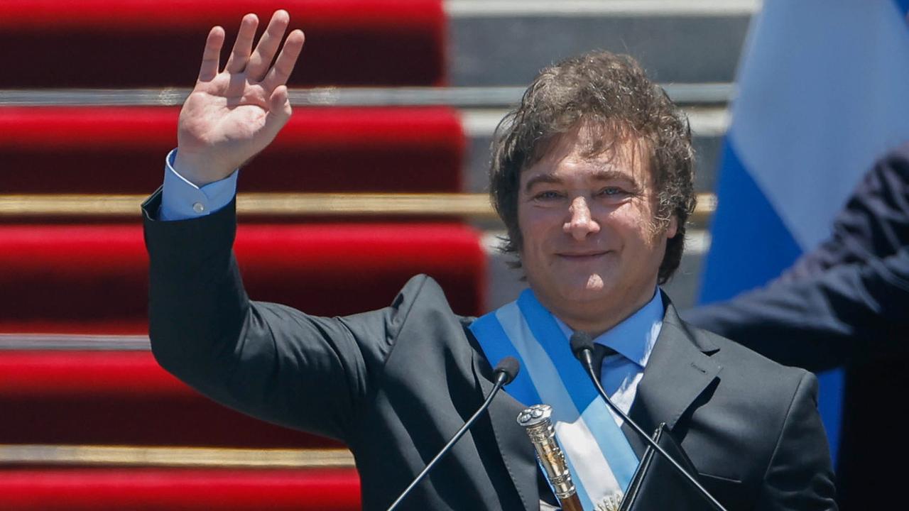 Javier Milei a été investi en tant que président de l'Argentine. [Keystone - EPA/Juan Ignacio Roncoroni]