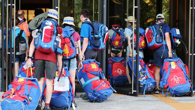 La grande fête mondiale des scouts en Corée du Sud écourtée à cause d'un typhon. [AFP - YONHAP]