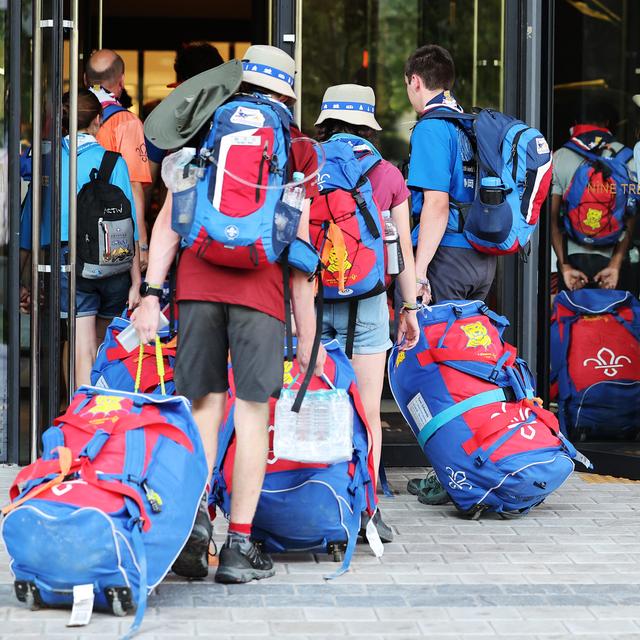 La grande fête mondiale des scouts en Corée du Sud écourtée à cause d'un typhon. [AFP - YONHAP]