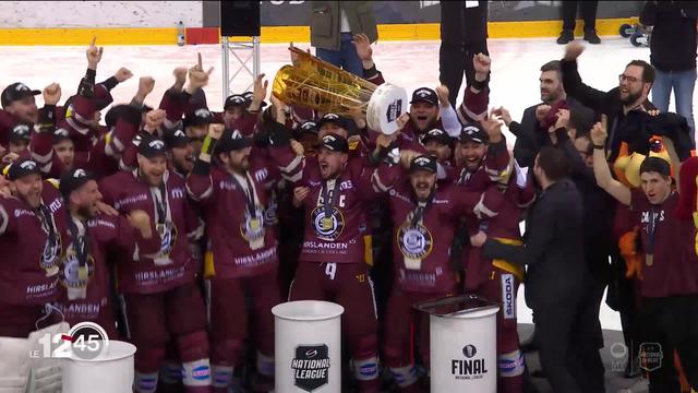 Hockey - Finale des playoffs: Genève-Servette vainc Bienne dans la "Finalissima" et devient champion de Suisse pour la première fois de son histoire