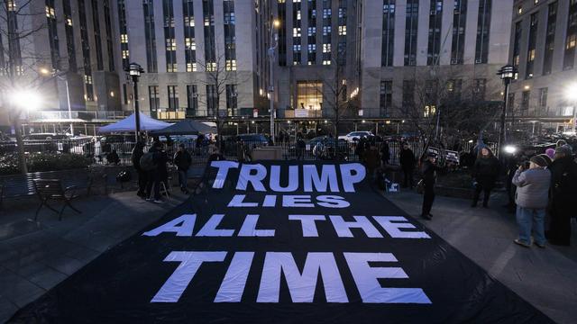 Inculpation de Donald Trump: une nouvelle saluée à New York. [Keystone - Justin Lane]