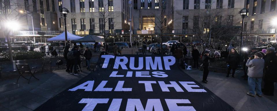 Inculpation de Donald Trump: une nouvelle saluée à New York. [Keystone - Justin Lane]