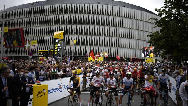 Première étape du 110e Tour de France. [Keystone - AP Photo/Daniel Cole]