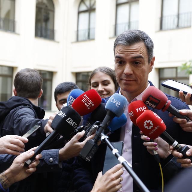 Le Premier ministre socialiste Pedro Sanchez. [Keystone - J.J. Guillen]