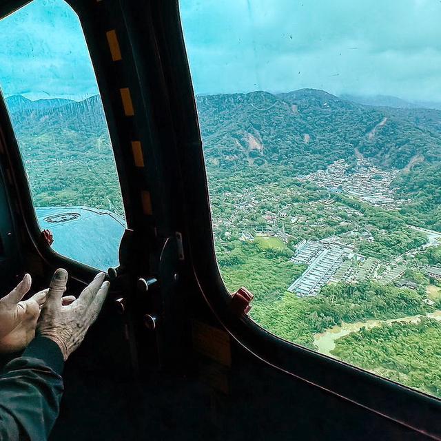 Le président brésilien Lula da Silva a découvert la zone la plus touchée en la survolant à bord d'un hélicoptère. [Ricardo Stuckert]