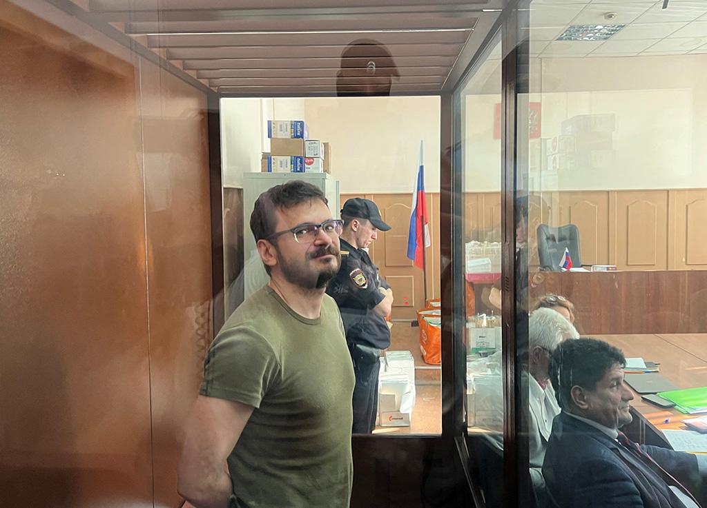 Ilia Iachine a été condamné en avril à huit ans et demi de prison pour ses critiques contre l'invasion russe de l'Ukraine. [Reuters - Lev Sergeev]