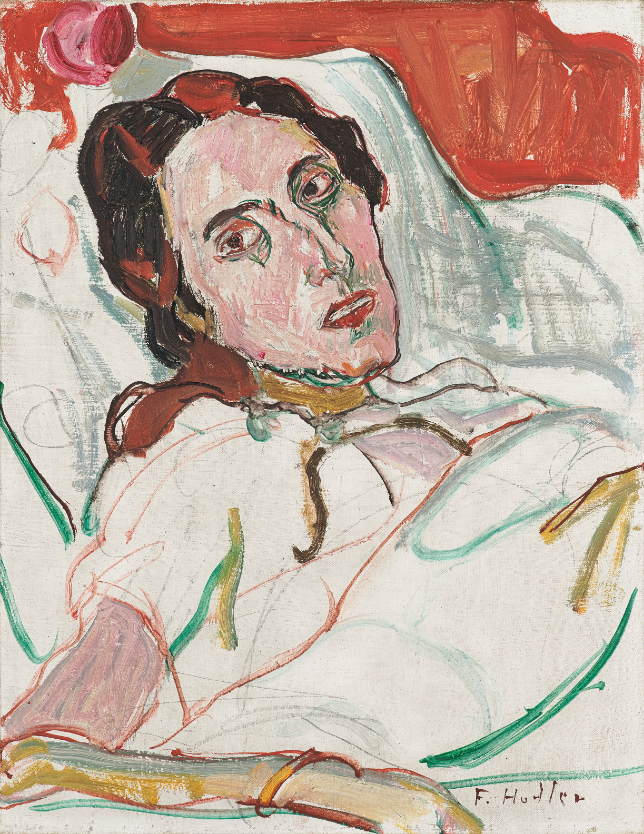 "La Malade ou Portrait de Valentine Godé-Darel, malade", huile sur toile de Ferdinand Hodler. [Institut Ferdinand Hodler]