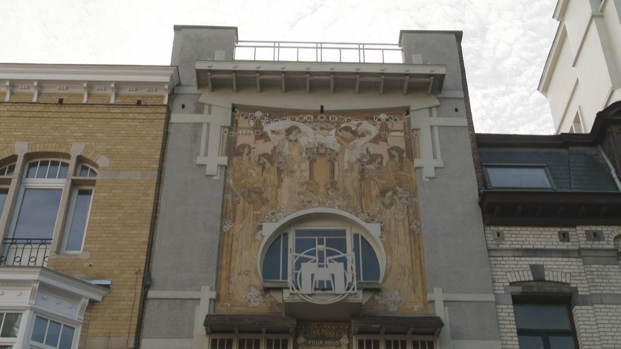 La maison Paul Cauchie est l'un des plus grands chefs-d'oeuvre de l'Art nouveau à Bruxelles. [RTS]