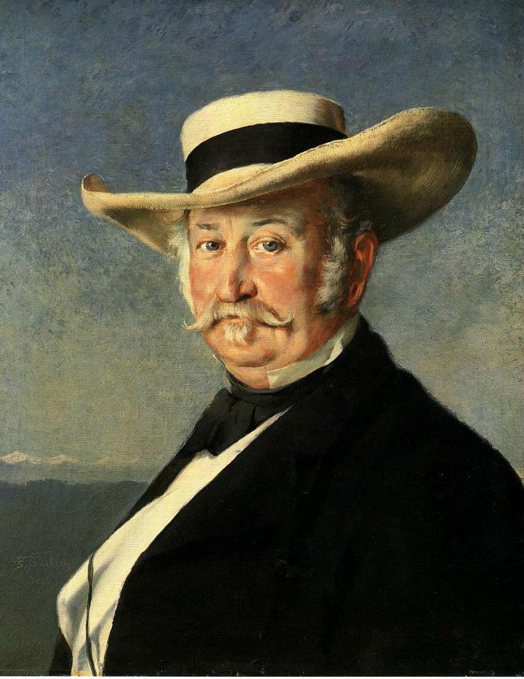 Johann August Suter peint en 1866 par l'artiste suisse Frank Buchser. [DP]