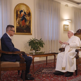 Le pape François a reçu le journaliste Paolo Rodari à Rome. [RSI]
