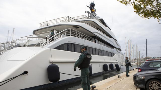 Le yacht "Tango" à Palma de Majorque en avril 2022. [Keystone/AP - Francisco Ubilla]