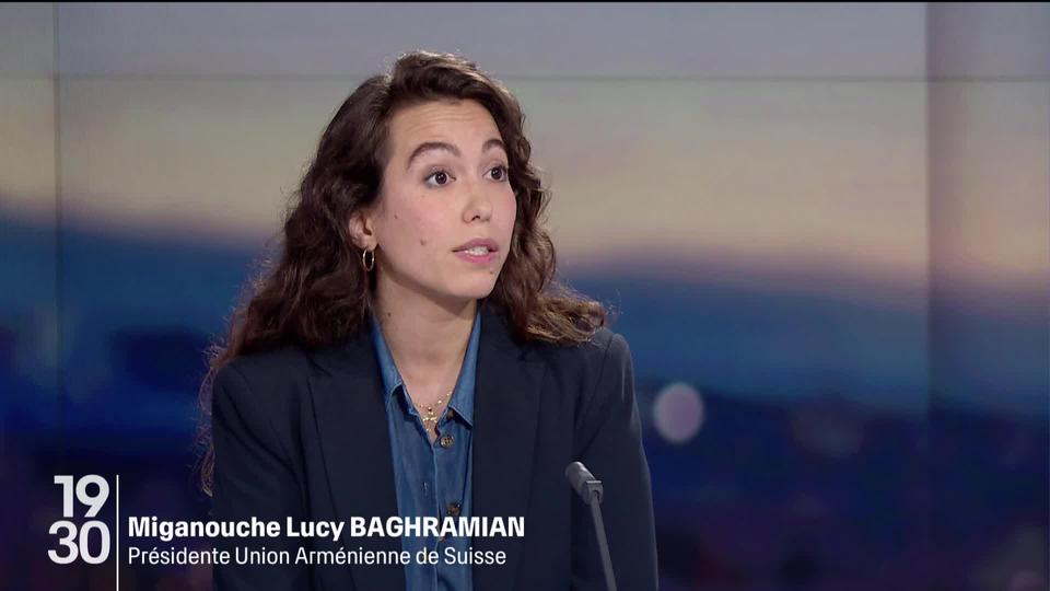 Miganouche Lucy Baghramian, présidente de l'Union arménienne de Suisse, analyse la situation en Haut Karabakh