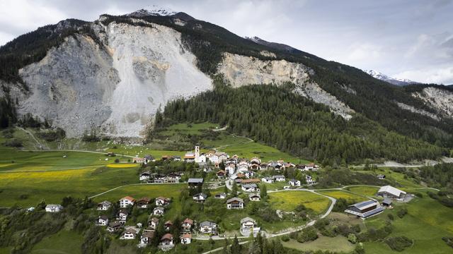 L'évacuation du village de Brienz est la plus importante de l'histoire suisse. [Keystone - Gian Ehrenzeller]