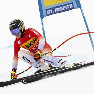 Lara Gut-Behrami a signé un nouveau podium à St-Moritz. [Keystone]