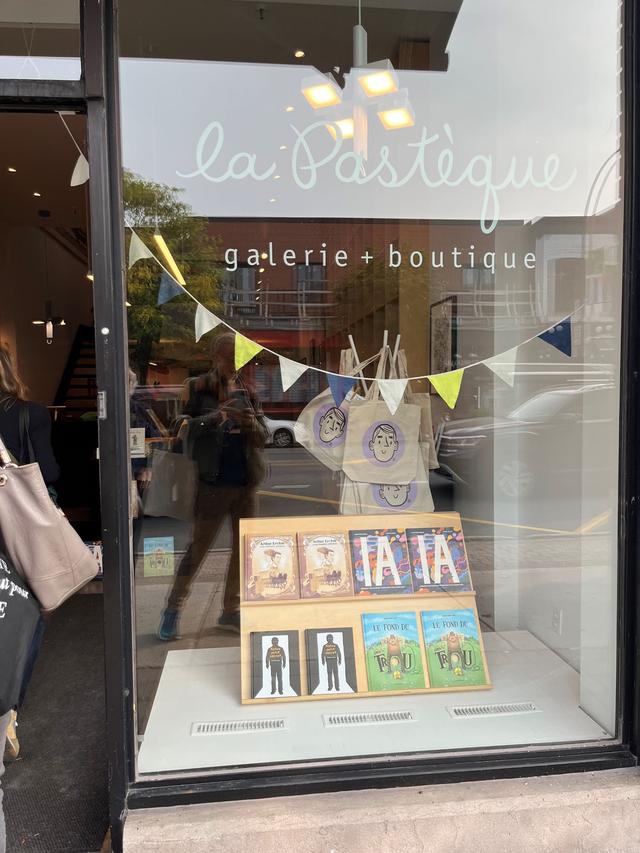 Vitrine de l'éditeur La Pastèque à Montréal. [RTS - Nicolas Julliard]