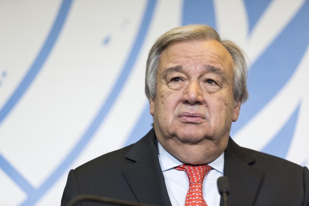 Le secrétaire général de l'ONU Antonio Guterres. [Keystone - Cyril Zingaro]