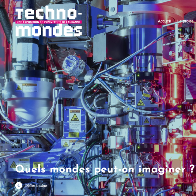 La page d'accueil de Techno-mondes à l'Université de Lausanne. [wp.unil.ch - Université de Lausanne]