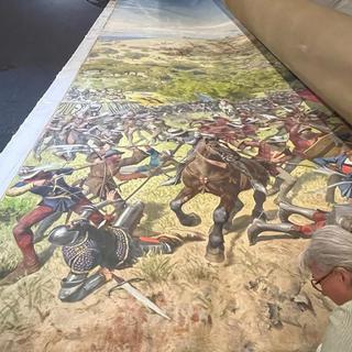 Panorama de la Bataille de Morat - une œuvre de 100 m x 10 m créée en 1893 par le peintre panoramiste allemand Louis Braun. [Institut des humanités digitales]