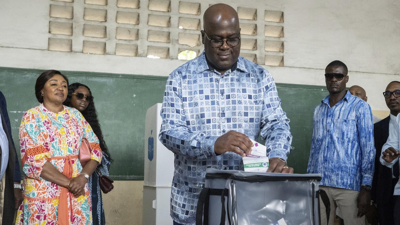 Le président sortant Félix Tshisekedi largement réélu en RDC. [Keystone - Samy Ntumba Shambuyi]