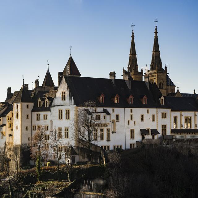 Le Château de Neuchâtel, siège des autorités cantonales. [Keystone - Jean-Christophe Bott]