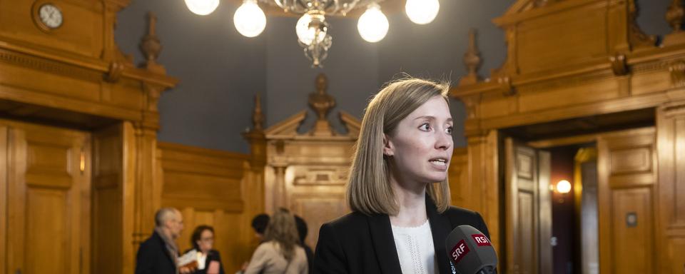 Johanna Gapany, présidente de la commission des finances du Conseil des États. [Keystone - Peter Klaunzer]