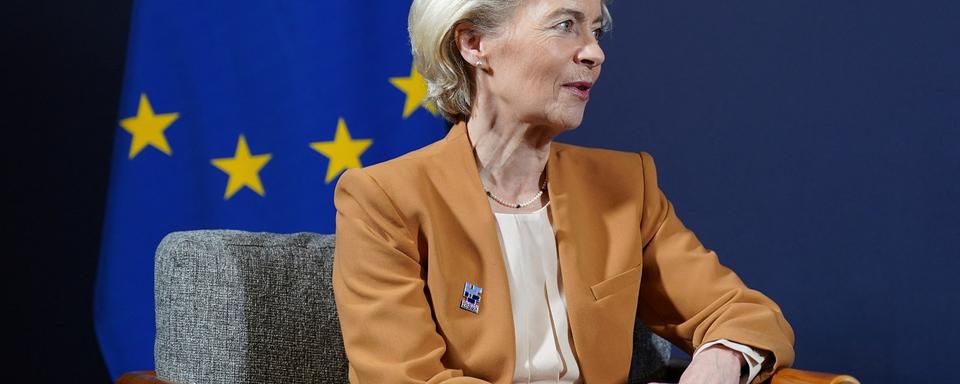 Ursula Von der Leyen est à Kiev pour aborder l'élargissement de l'UE. [Pool via Reuters - Joe Giddens]