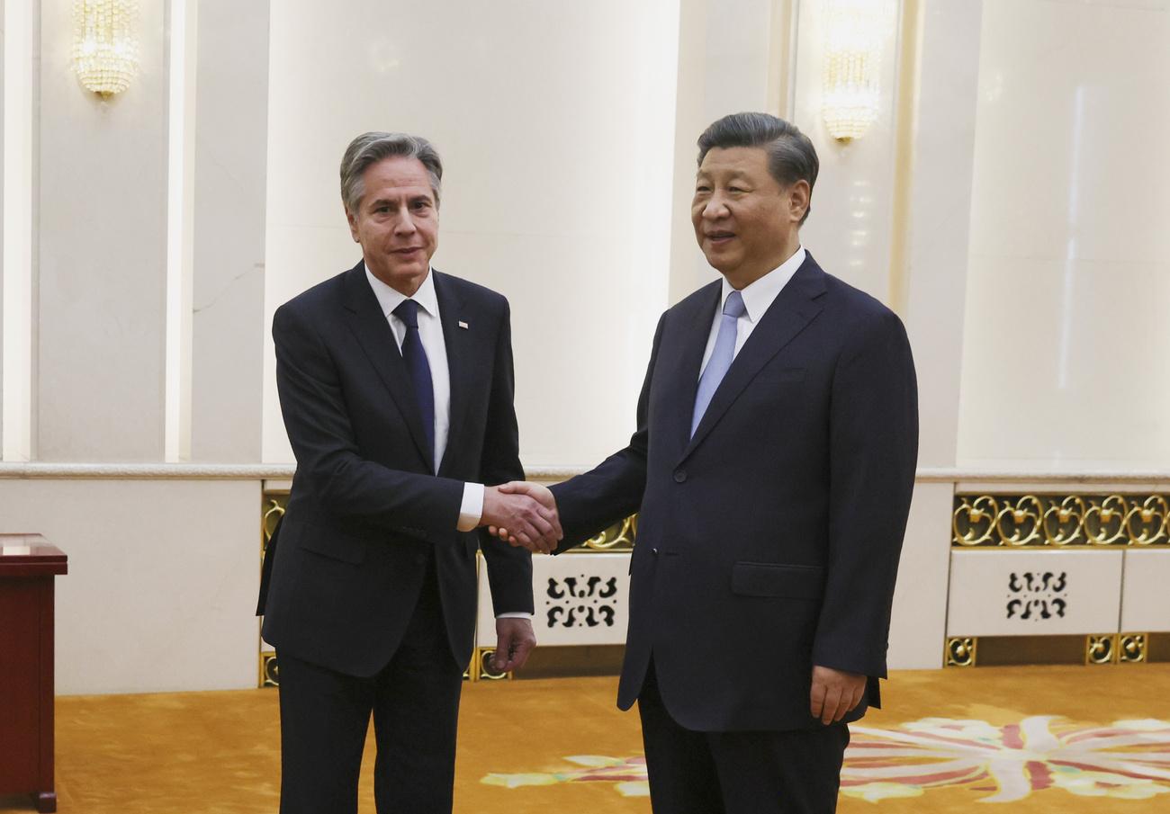 Le secrétaire d'Etat américain Anthony Blinken a rencontré le président chinois Xi Jinping. [Keystone/Pool Photo via AP - Leah Millis]