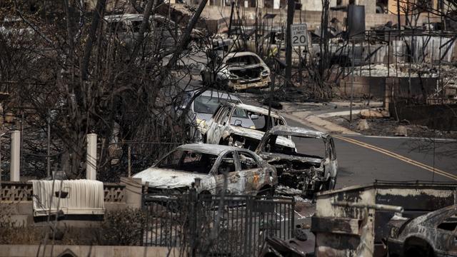 Plus de 100 morts dans les incendies à Hawaï, Joe Biden attendu sur place. [KEYSTONE - ETIENNE LAURENT]