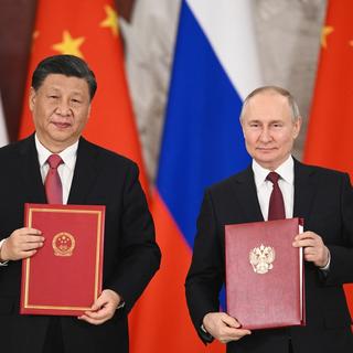 Accord sur un gigantesque projet de gazoduc entre Pékin et Moscou [KEYSTONE - Vladimir Astapkovich/Kremlin Pool Photo via AP]