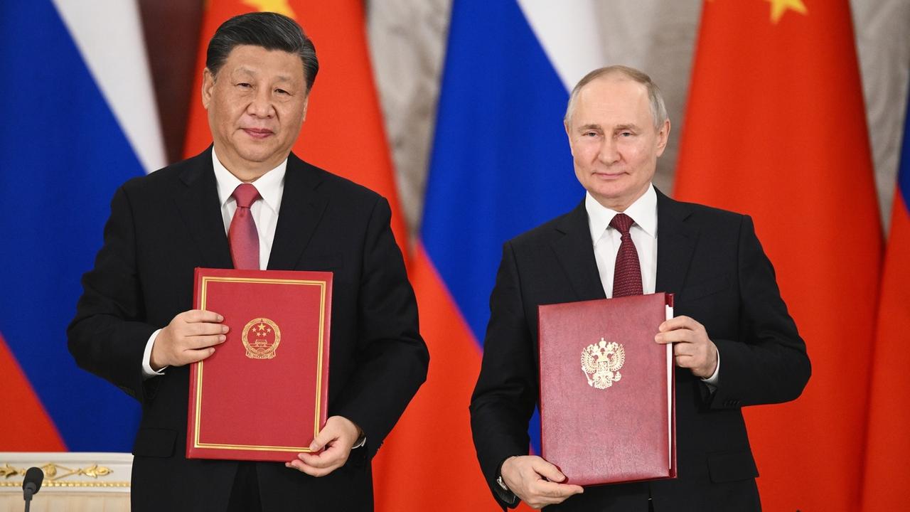 Accord sur un gigantesque projet de gazoduc entre Pékin et Moscou [KEYSTONE - Vladimir Astapkovich/Kremlin Pool Photo via AP]