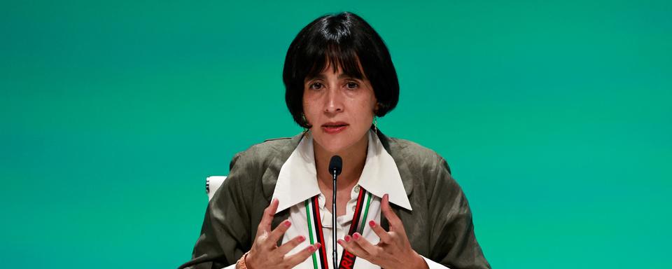 Susana Muhamad, ministre colombienne de l'Environnement et du Développement Durable, à la COP28. [Reuters - Thaier Al-Sudani]