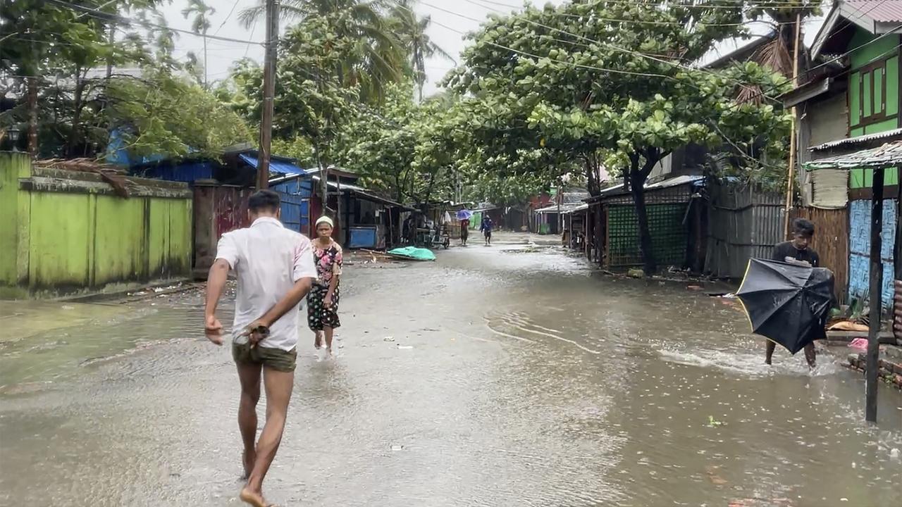 Le cyclone Mocha a touché samedi le Bangladesh. [Keystone - AP Photo]