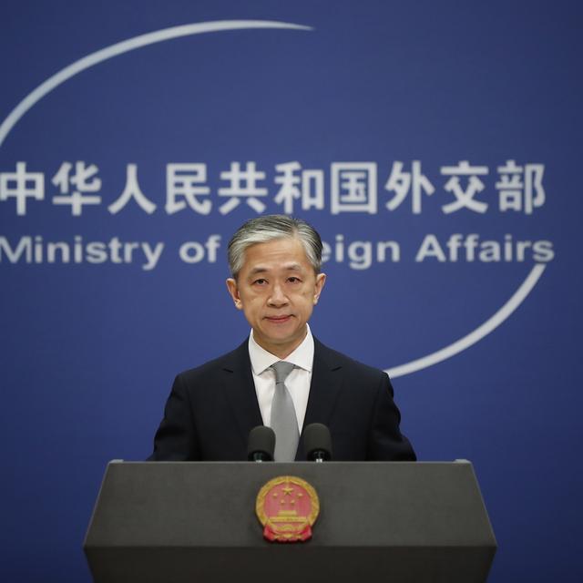 Wang Wenbin, un porte-parole du ministère chinois des Affaires étrangères. [EPA/Keystone - Wu Hong]