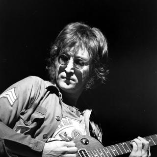 John Lennon en 1972 au Madison Square Garden de New York. [Keystone - AP Photo]