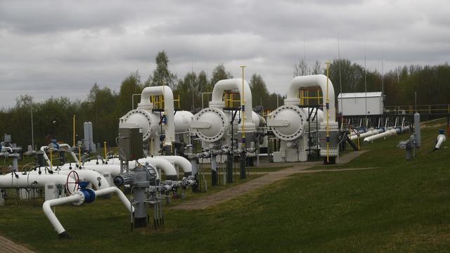 Un centre de stockage de gaz en Lettonie. [Keystone - Toms Kalnins]