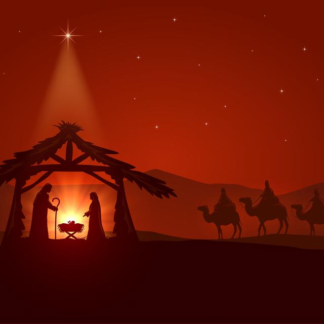 L'étoile de Noël et la naissance de Jésus. [Depositphotos - ©Losw]