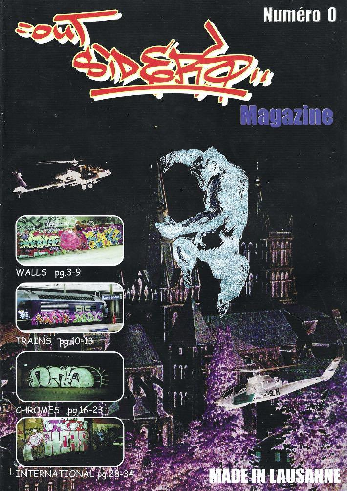 Couverture du numéro 0 du magazine lausannois Outsiders, publié en 2000. [DR]