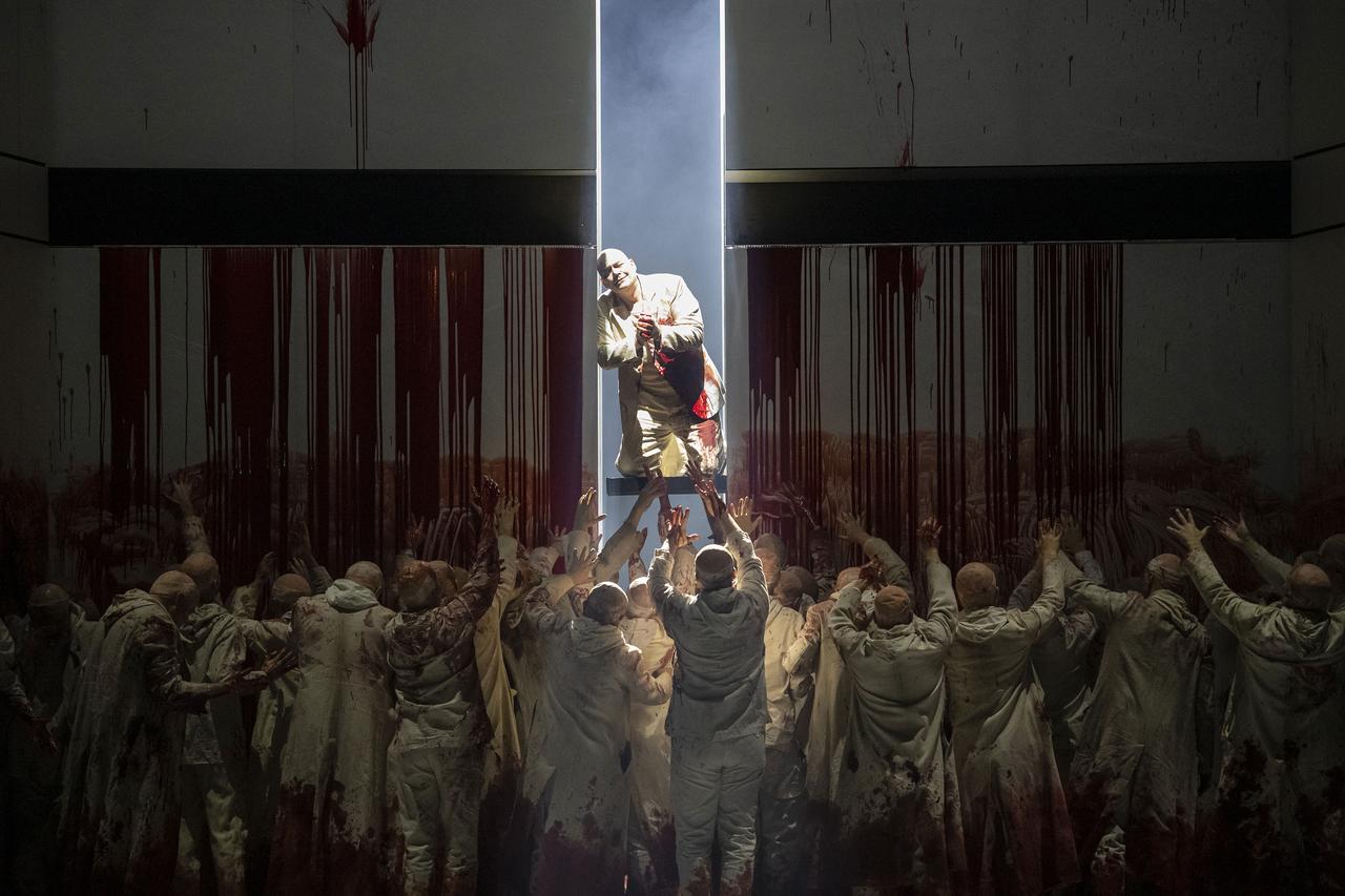 Une scène de la production de "Parsifal" au Grand Théâtre de Genève en janvier 2023. [GTG - Carole Parodi]