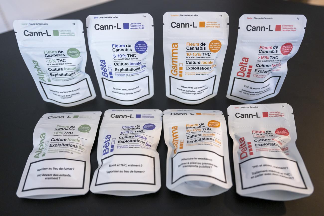 Le point de vente du Cann-L proposera quatre types de cannabis, qui se différencient par leur taux de THC. [Keystone - Martial Trezzini]