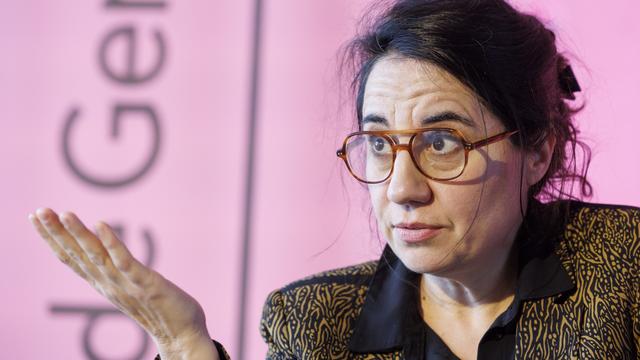 La nouvelle directrice de la Comédie de Geneve, Séverine Chavrier, le 19 décembre 2022 à Genève. [Keystone - Salvatore Di Nolfi]