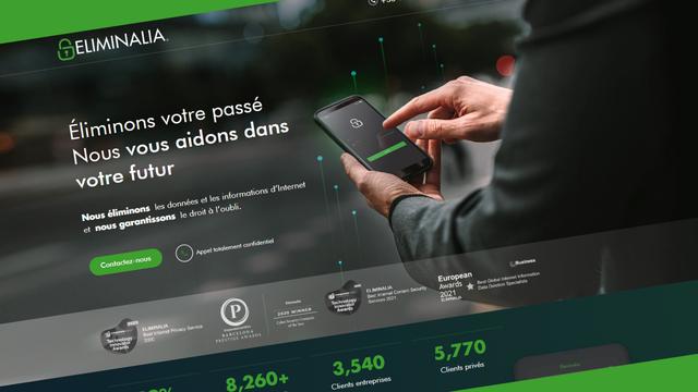 La page d'accueil francophone du site Eliminalia. [https://eliminalia.com/fr/]