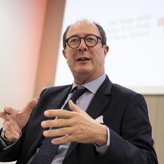 Le vice-président de la Croix-Rouge Suisse Matteo Pedrazzini, à Berne, le 25 mars 2023. [Keystone - Anthony Anex]