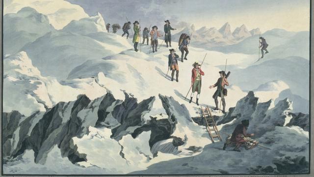 L'expédition d'Horace Bénédict de Saussure sur le Mont-Blanc en 1787. [DP]