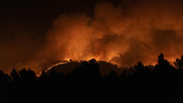 Un incendie est parti de Villanueva de Viver, dans la région de Valence. [Keystone - Lorena Sopena/Europa Press via AP]