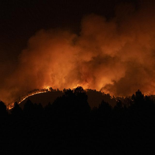 Un incendie est parti de Villanueva de Viver, dans la région de Valence. [Keystone - Lorena Sopena/Europa Press via AP]