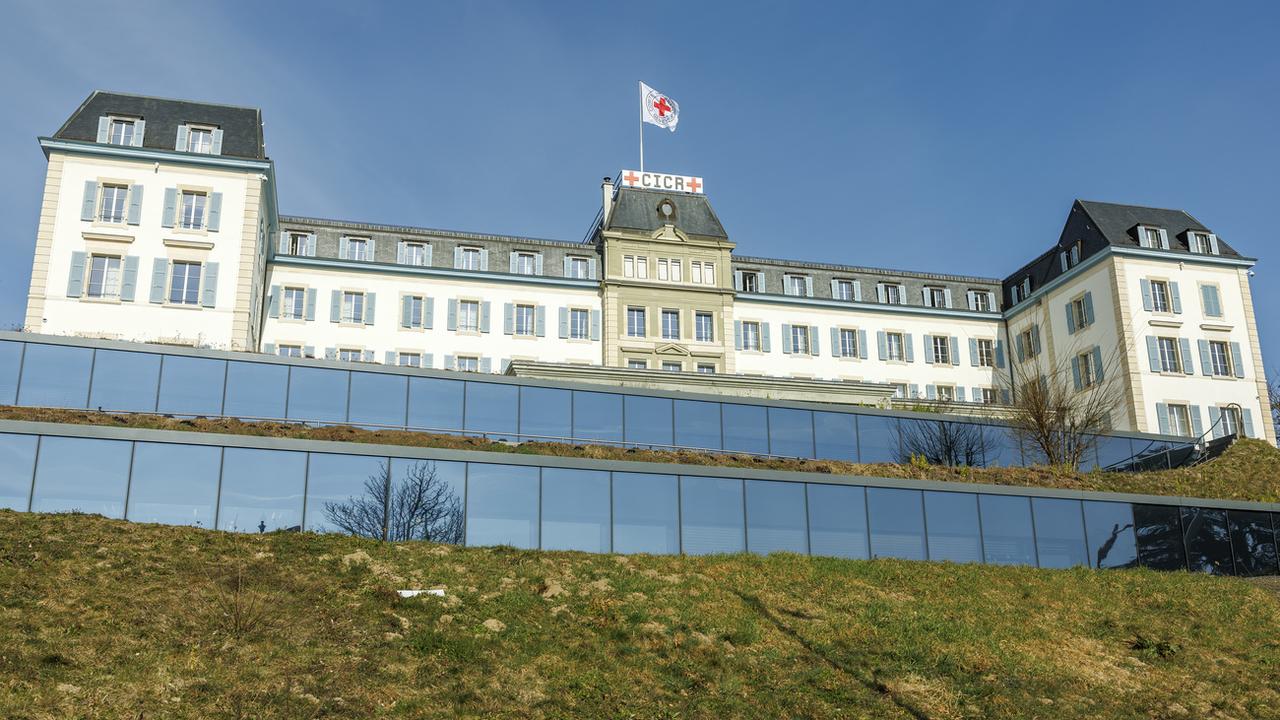 Le siège du CICR à Genève en mars 2023. [Keystone - Salvatore Di Nolfi]