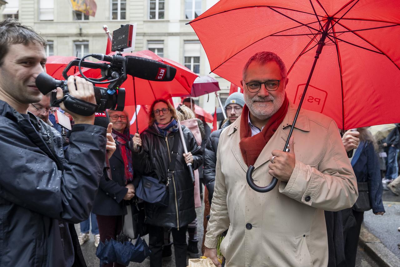 Le socialiste Carlo Sommaruga a été réélu au Conseil des Etats. [keystone - Martial Trezzini]