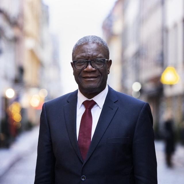 Denis Mukwege, gynécologue congolais et fondateur de l'Hôpital Panzi à Bukavu, photographié durant une visite à Stockholm, le 9 janvier 2023. [TT News Agency via AFP - Nils Petter Nilsson]